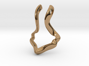 Ring Holder Pendant: Gazelle in Polished Brass: Small
