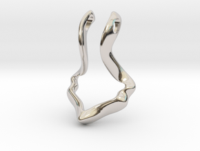 Ring Holder Pendant: Gazelle in Rhodium Plated Brass: Small