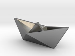 Classic Origami Boat in Polished Silver