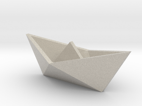 Classic Origami Boat in Natural Sandstone