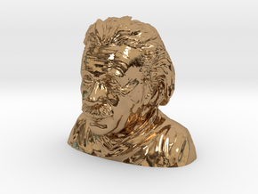 Einstein Bust in Polished Brass