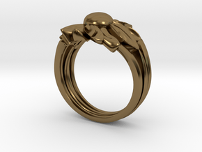 Flower of Love in Polished Bronze