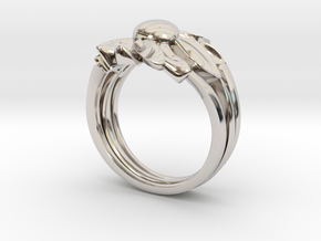 Flower of Love in Rhodium Plated Brass