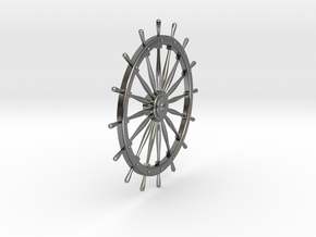 Ship's Wheel in Polished Silver