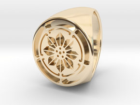 Custom Signet Ring 5 in 14k Gold Plated Brass