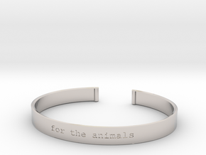 For the Animals Bracelet in Rhodium Plated Brass