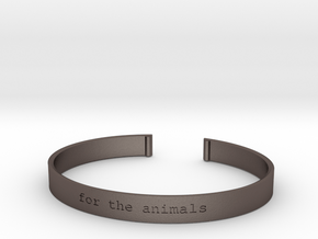 For the Animals Bracelet in Polished Bronzed Silver Steel