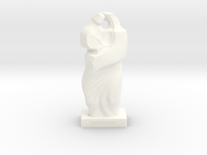 Mother Child Sculpture in White Processed Versatile Plastic