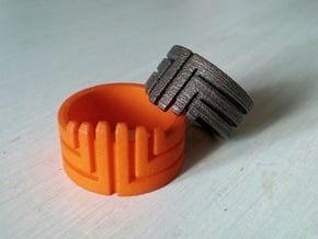 MEDUSA Original Design Ring [Multiple Sizes] in Orange Processed Versatile Plastic
