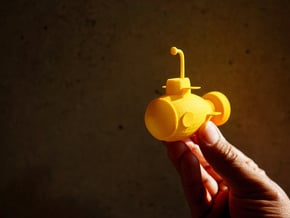 Yellow Submarine in Yellow Processed Versatile Plastic