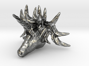 Unicorn pendant in Fine Detail Polished Silver
