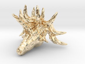 Unicorn pendant in 14k Gold Plated Brass