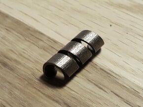 Hair/Beard Spiral Ring in Polished Bronze Steel