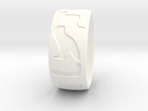 Hieroglyphes Ring in White Processed Versatile Plastic