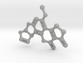 Aflatoxin B1 Molecule Necklace in Aluminum