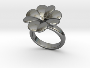 Lucky Ring 15 - Italian Size 15 in Fine Detail Polished Silver