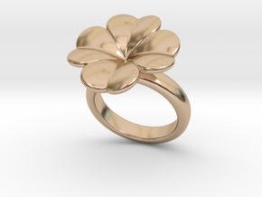 Lucky Ring 15 - Italian Size 15 in 14k Rose Gold Plated Brass