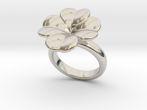 Lucky Ring 15 - Italian Size 15 in Rhodium Plated Brass