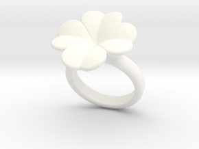 Lucky Ring 15 - Italian Size 15 in White Processed Versatile Plastic
