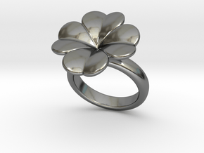 Lucky Ring 16 - Italian Size 16 in Fine Detail Polished Silver