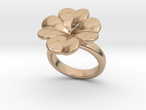 Lucky Ring 17 - Italian Size 17 in 14k Rose Gold Plated Brass
