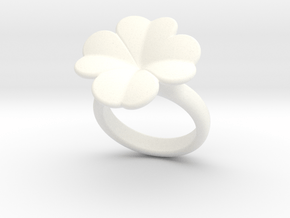 Lucky Ring 17 - Italian Size 17 in White Processed Versatile Plastic