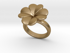 Lucky Ring 18 - Italian Size 18 in Polished Gold Steel