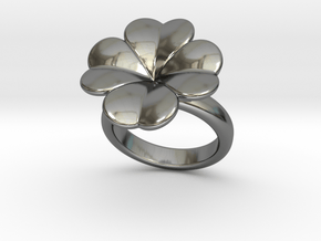 Lucky Ring 19 - Italian Size 19 in Fine Detail Polished Silver