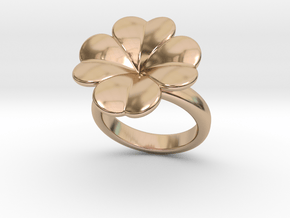 Lucky Ring 19 - Italian Size 19 in 14k Rose Gold Plated Brass