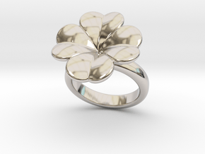 Lucky Ring 19 - Italian Size 19 in Rhodium Plated Brass