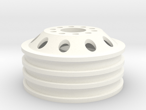 Alcoa 1.9 22mm wide single wheel with 12mm hex hub in White Processed Versatile Plastic