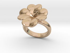 Lucky Ring 20 - Italian Size 20 in 14k Rose Gold Plated Brass