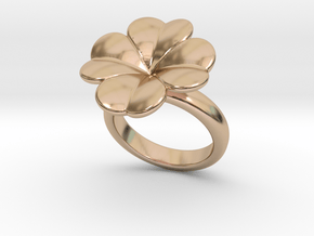 Lucky Ring 21 - Italian Size 21 in 14k Rose Gold Plated Brass