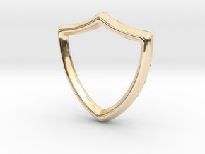 Shield Charm - 11mm in 14K Yellow Gold