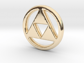 Triforce Charm - 11mm in 14K Yellow Gold