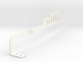 Side wall for Drop-on Jankó Piano Adaptor in White Processed Versatile Plastic
