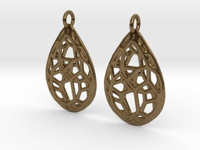 Organic Drop Earrings in Natural Bronze