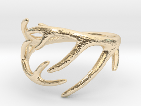 Antler Ring No.2 (Size 11) in 14k Gold Plated Brass