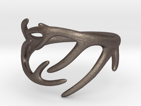 Antler Ring No.2 (Size 11) in Polished Bronzed Silver Steel