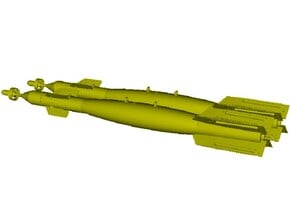1/18 scale Raytheon GBU-12 Paveway II bombs x 2 in Smooth Fine Detail Plastic