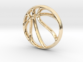 Basketball Charm - 11mm in 14K Yellow Gold