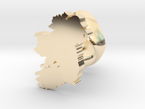 Leinster Cufflink in 14k Gold Plated Brass