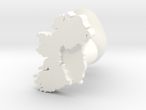 Munster Cufflink in White Processed Versatile Plastic
