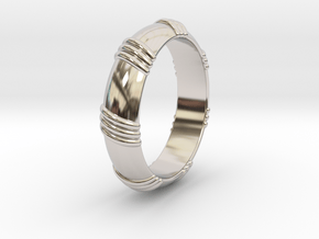 Ø0.650 inch/Ø16.51 mm Ring in Rhodium Plated Brass