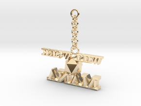 Mana-Keychain in 14k Gold Plated Brass