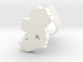 Laois Cufflink in White Processed Versatile Plastic
