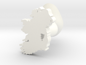 Kildare Cufflink in White Processed Versatile Plastic