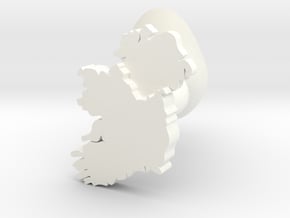 Ulster Cufflink in White Processed Versatile Plastic