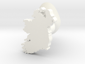 Derry Cufflink in White Processed Versatile Plastic