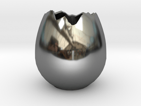 EggShell1 in Fine Detail Polished Silver